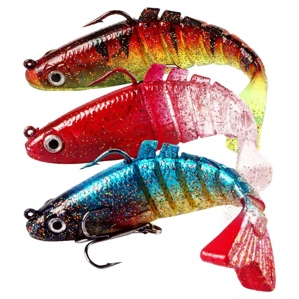 Esche Da Pesca Per Bass Trout 9Cm/15G Multi Jointed Swimbaits Bionic Realistico Multi Sezioni Esche Attrezzatura Da Pesca