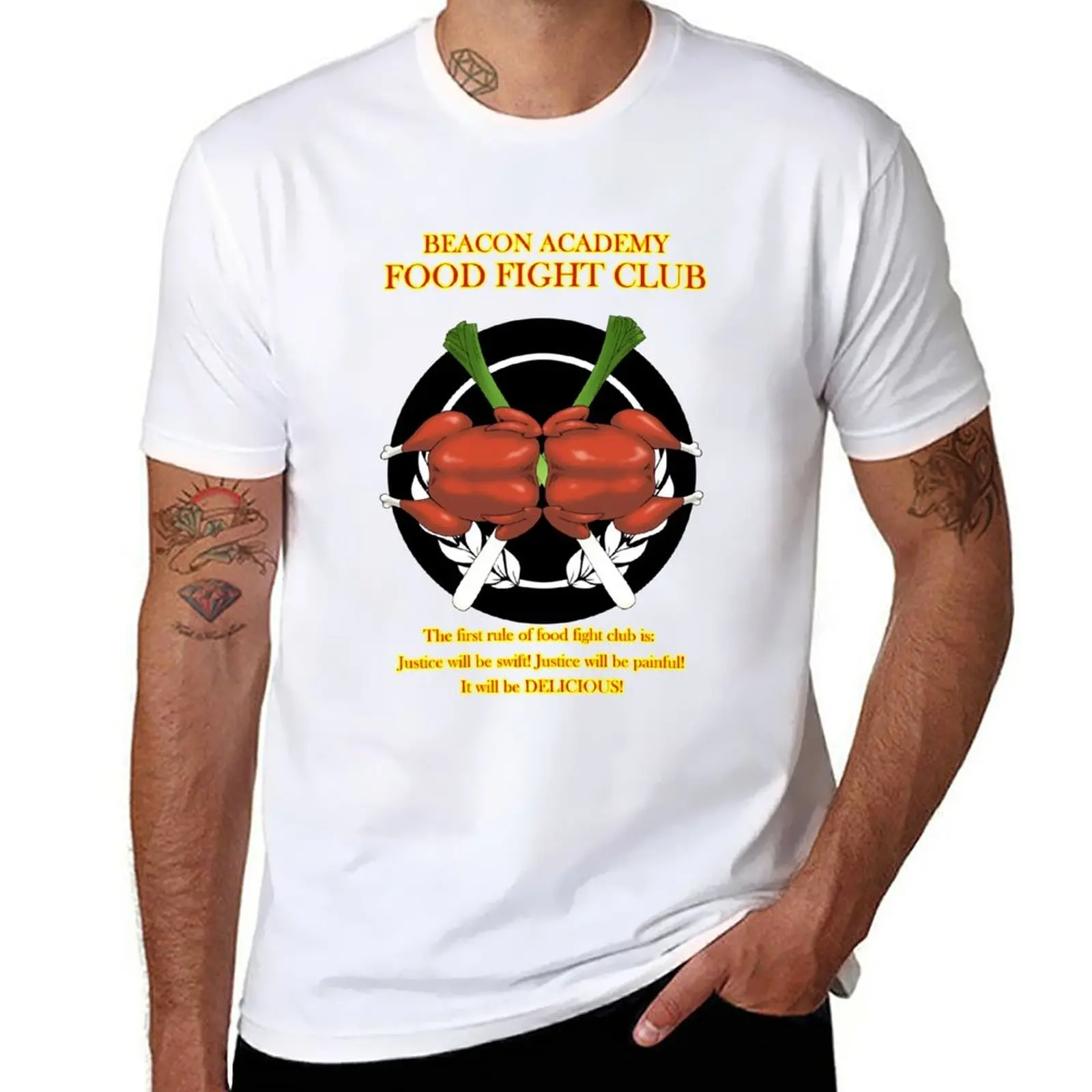 New Beacon Academy Food Fight Club #2 T-Shirt Magliette Divertenti T-Shirt Anime Magliette Da Uomo In Cotone