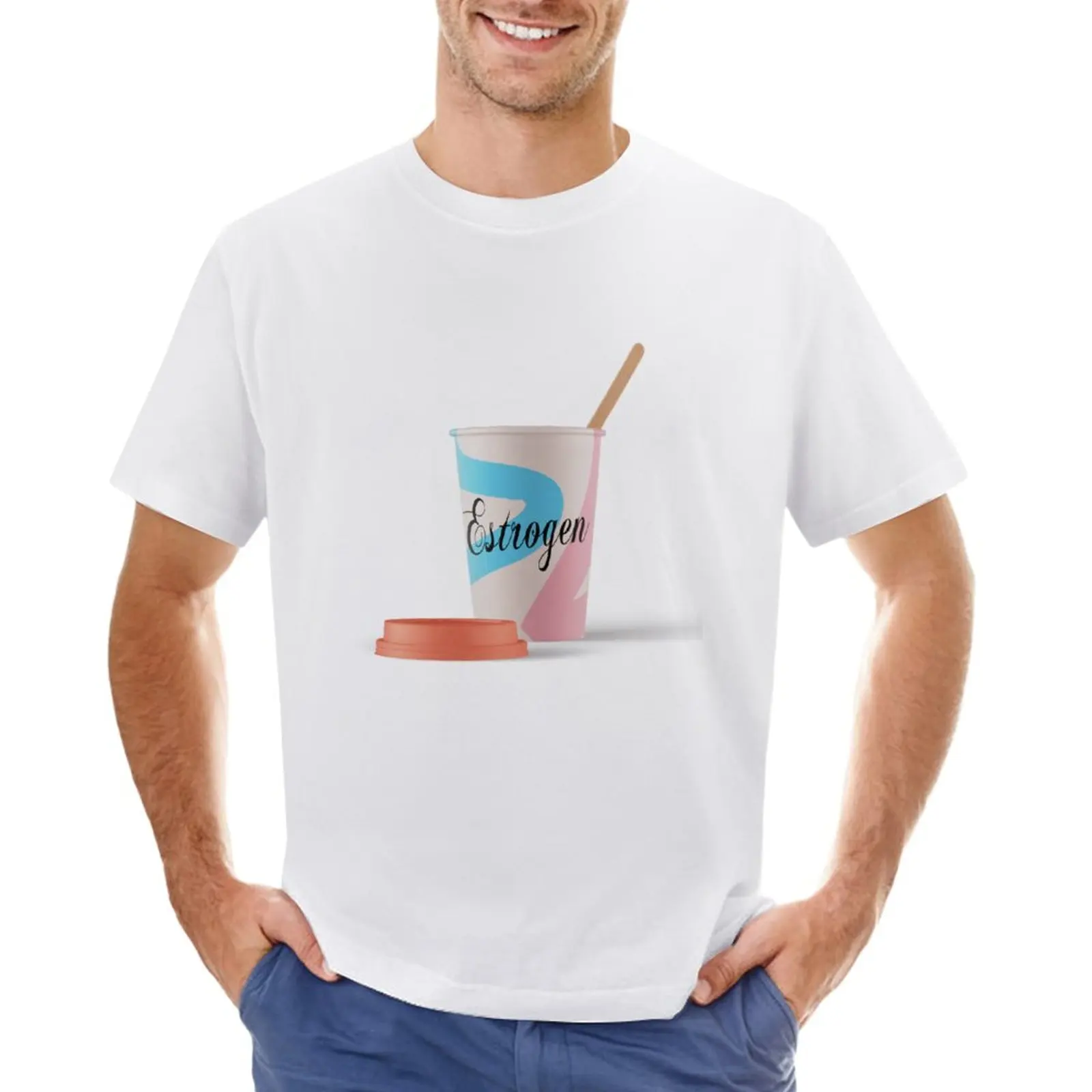 Bevanda Mtf Estrogenica! T-Shirt Anime For A Boy Cute Clothes Summer Top Men Clothing