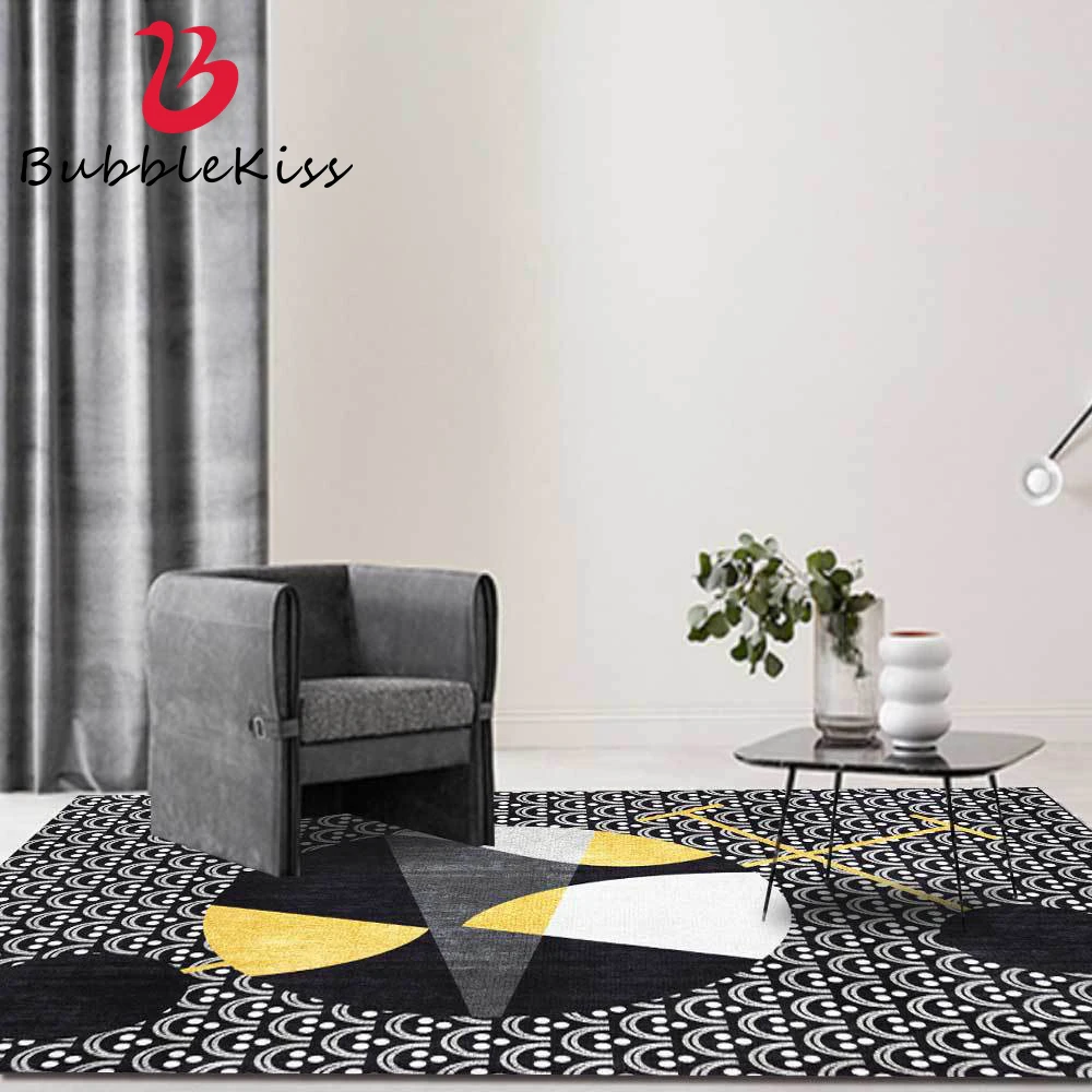 Bubble Kiss Modern Black White Abstract Circle Pattern Area Tappeti Per Soggiorno Home Sofa Table Decor Tappeti Tappetini Antirughe
