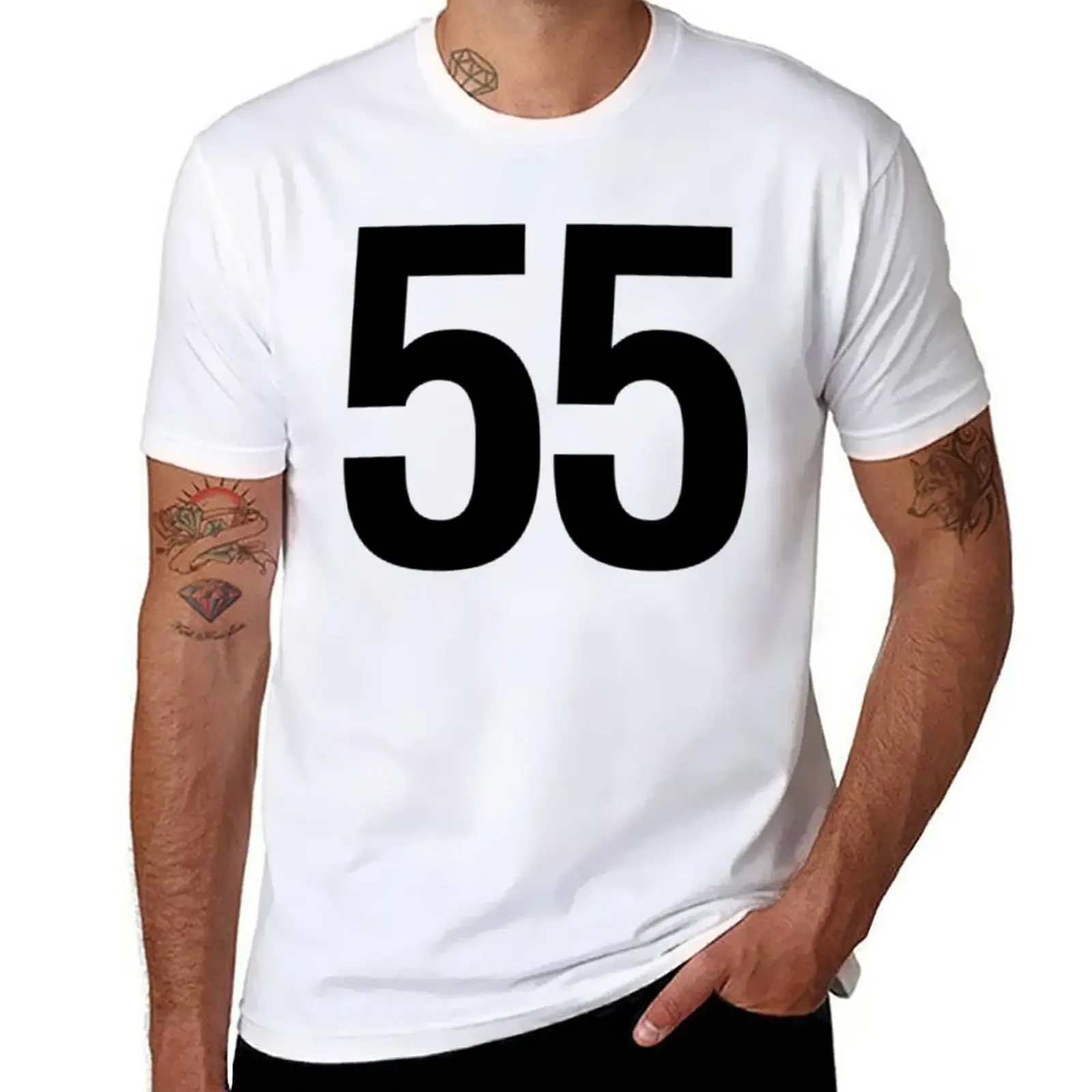 Muslimn Numero 55 Numero 55 T-Shirt Abbigliamento Vintage T-Shirt Manica Corta Abbigliamento Estetico Camicie Da Allenamento Per Uomo