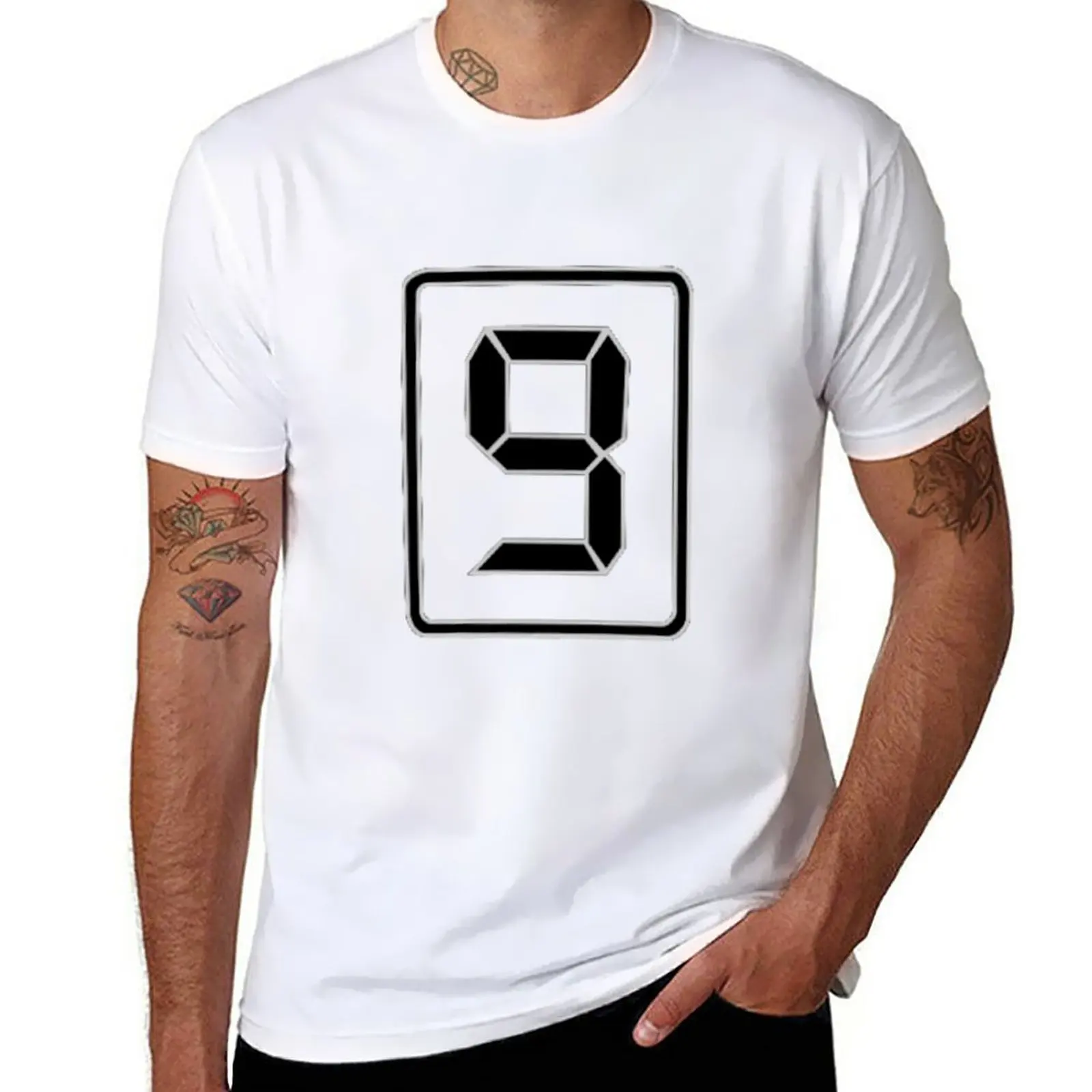 Nuovo Mr Game And Watch Numero 9 T-Shirt Con Stampa Animalier Per Ragazzi Camicetta T-Shirt Slim Fit Per Uomo