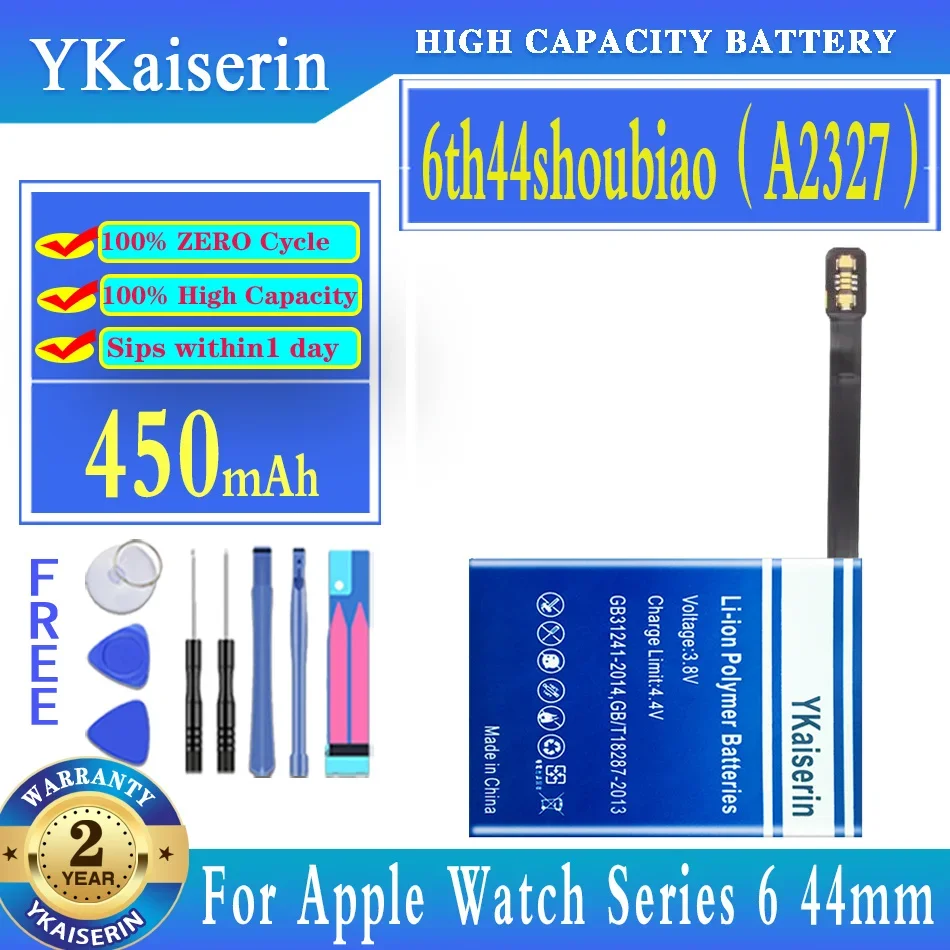 Batteria Ykaiserin 6Th 450Mah Per Apple Watch Series 6 Series6 S6 44Mm A2327