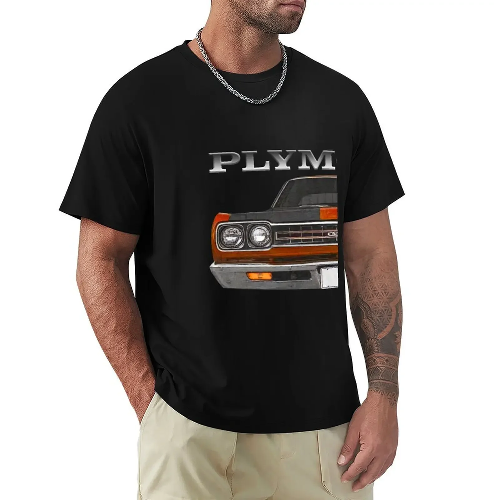 1969 Plymouth Road Runner Front Orange Classic T-Shirt Kawaii Clothes Magliette Da Uomo Anime