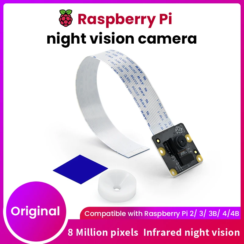 Keyestudio Raspberry Pi Camera Module V2 8 Megapixel 1080P Mini Hd Pinoir Camera Modulo Video Per Raspberry Pi 2/3/3B/4/4B