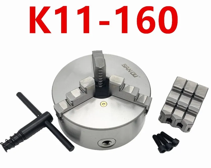 Mandrino Autocentrante 160Mm Del Tornio A Tre Ganasce Di San Ou K11-160, Usato Per I Piccoli Tornio Da Tavolino In Cina