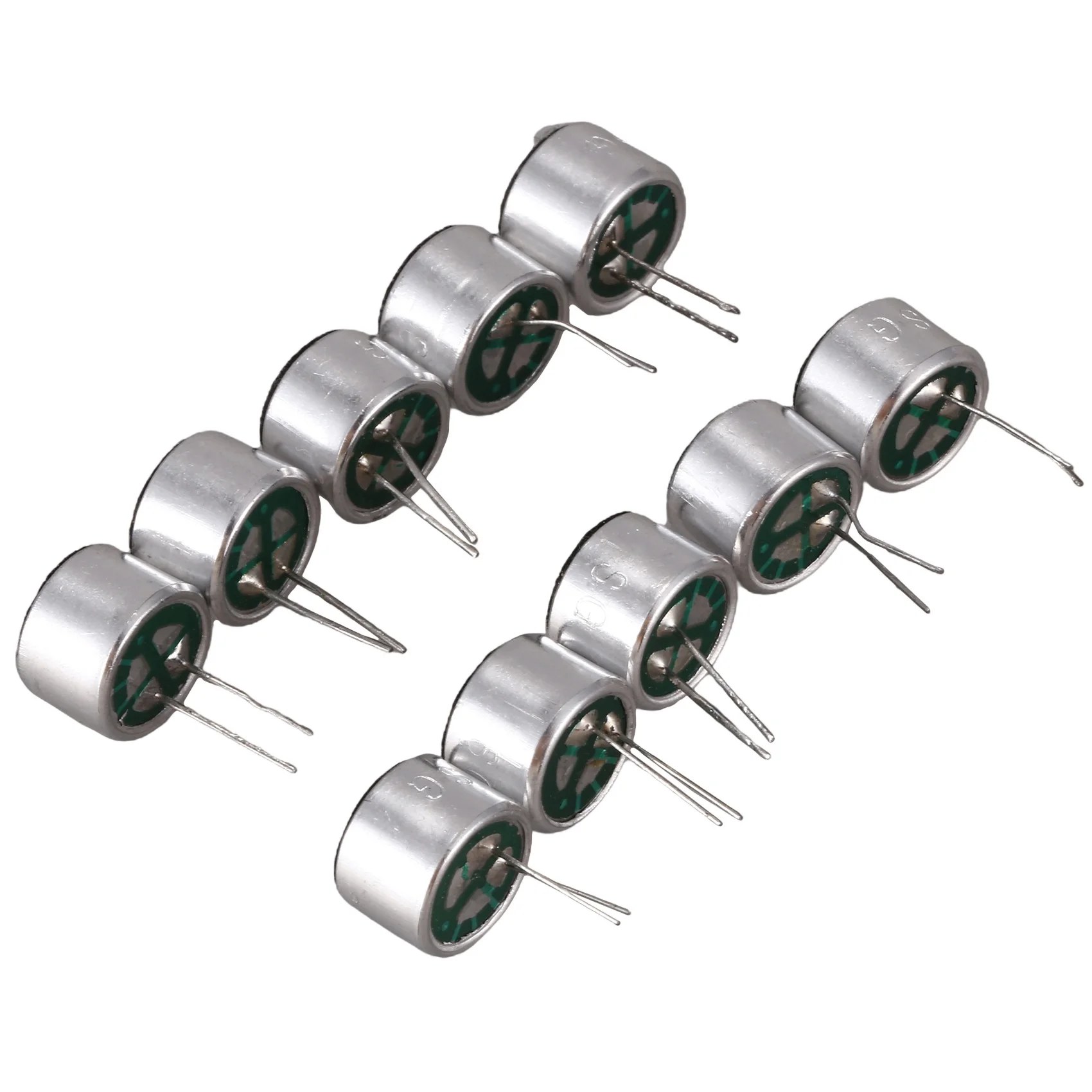10 Pz 9.7Mm X 7Mm 2 Pin Mic Capsule Electret Condensatore Miniphone