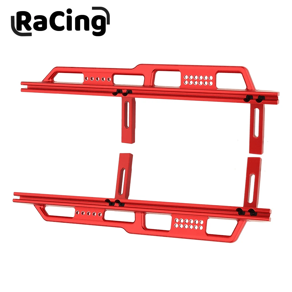 2 Pz Cnc Alluminio Rock Sliders Rails Pedal Side Step Board Per 1/6 Rc Crawler Car Axial Scx6 Jeep Jlu Wrangler 4Wd Parti Di Aggiornamento