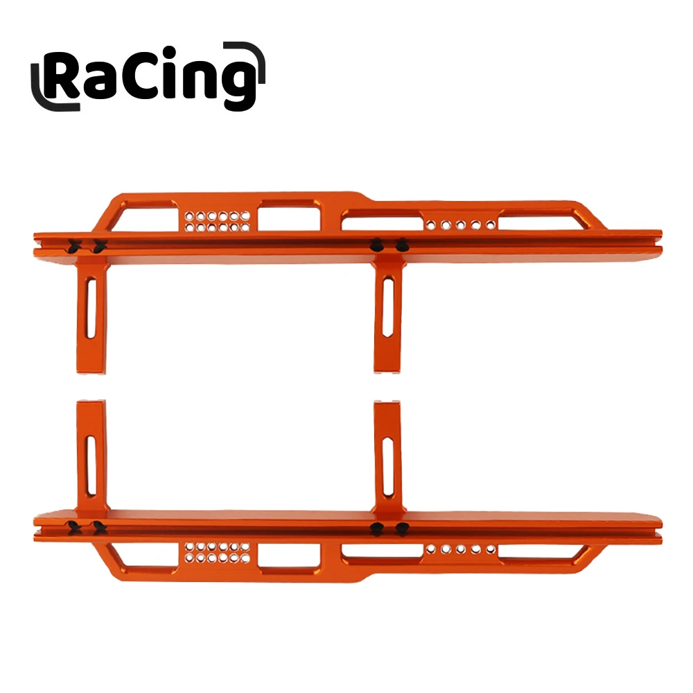 Cnc Alluminio Side Step Board Rock Sliders Rails Pedal Per 1/6 Rc Crawler Car Axial Scx6 Jeep Jlu 4Wd Wrangler Upgrade Parts