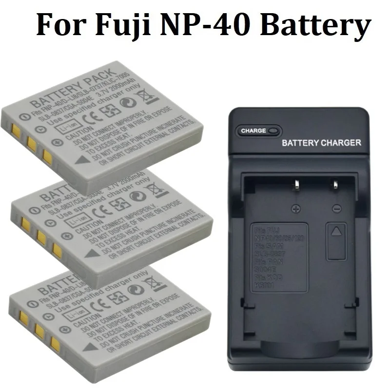 Fnp-40 Np-40 Batteria Np40 + Caricabatterie Per Fuji F40If455 F460 F470 F480 F601 F610 F650 F710 F710 F810 Z1 Z2 Z3 Z5 V10 J50