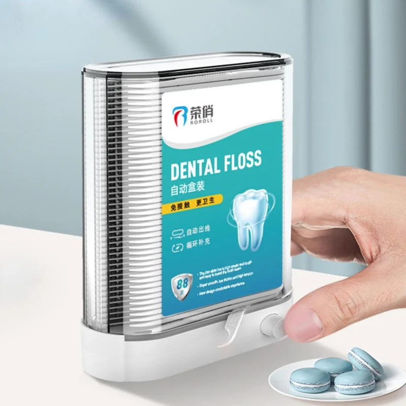 Supporto Per Filo Interdentale Filo Interdentale Pop-Up Scatola Automatica Per Stuzzicadenti Dispenser Per Filo Interdentale Include 88 Conteggi Filo 