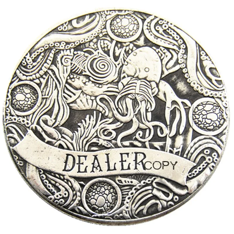 Hb(142)Us Hobo Morgan Dollar Skull Zombie Zkeleton Monete Placcate Argento