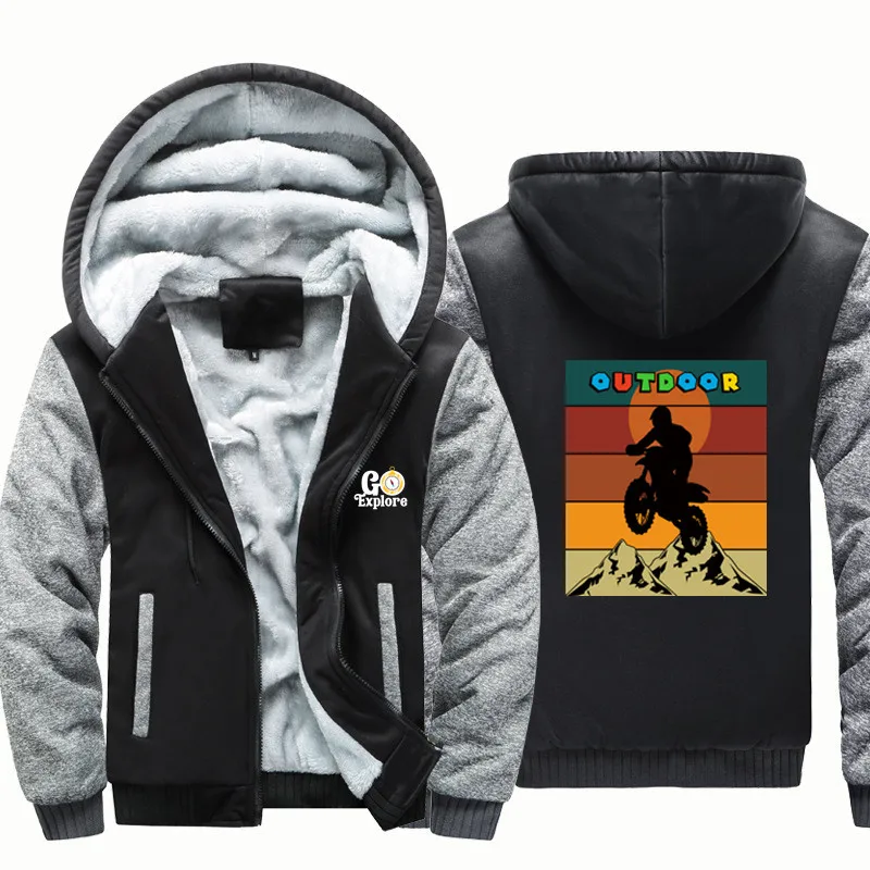 Outdoor Adventure Mountain Bike Uomo Cappotto Giacca Warm Wool Fleece Uomo Cappotti Felpe Felpe Streetwear Abbigliamento Uomo