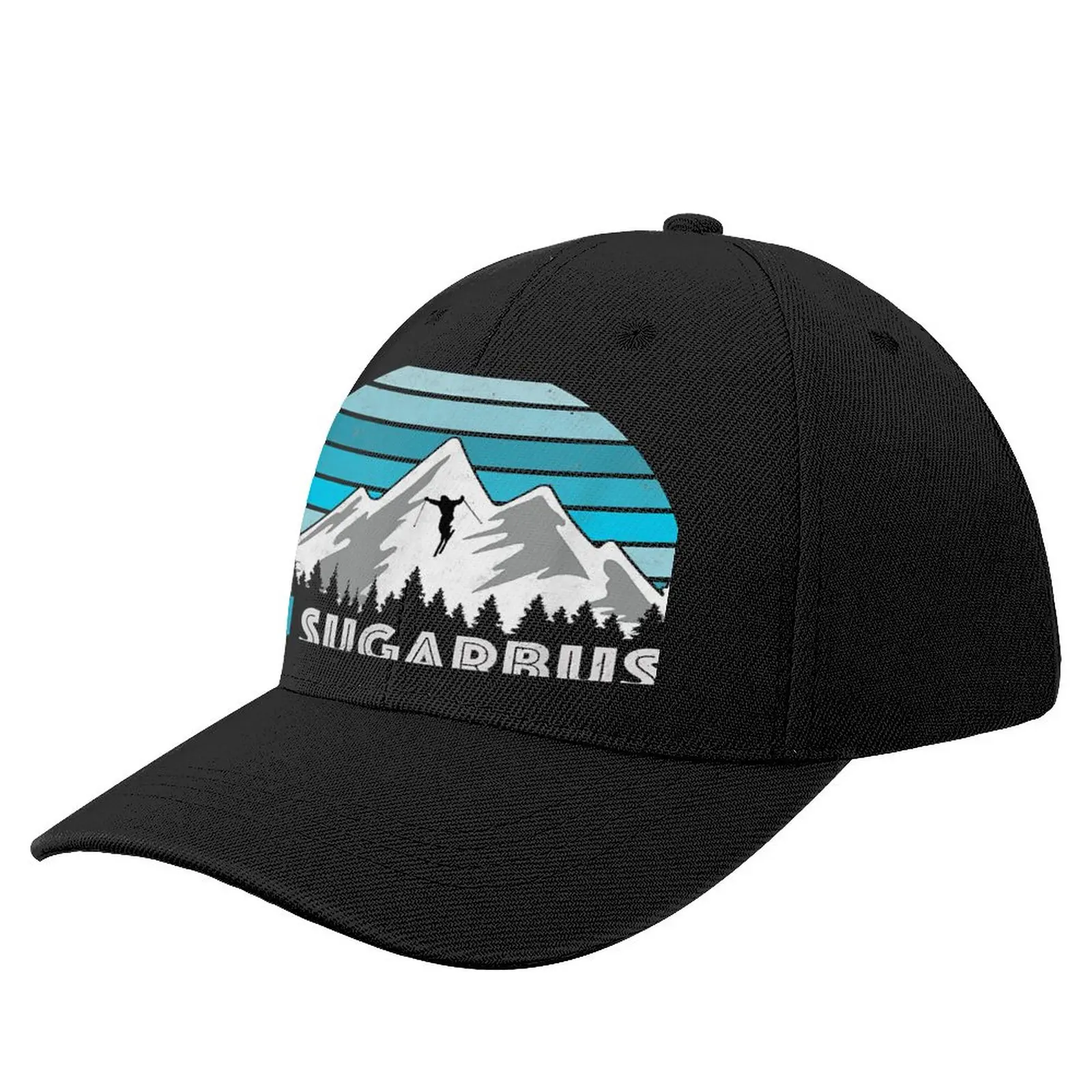 Retro Ski Sugarbush Illustration-Cappello Da Baseball Vintage Da Montagna Da Neve Rave Alpinismo Con Visiera Per Uomo Donna