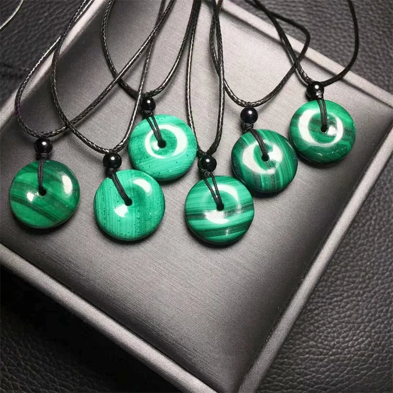 Ciondolo In Malachite Naturale Donna Uomo Gioielli Moda Grande Goccia D'Acqua Collana In Malachite Verde Regalo Fengshui 1 Pz