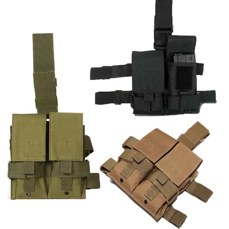 Tactical 5.56/7.62 Coscia Portariviste Drop Leg Panel Mag Pouch Per Esterno Militare Airsoft Leg Mag Holder Caricatore Carrier