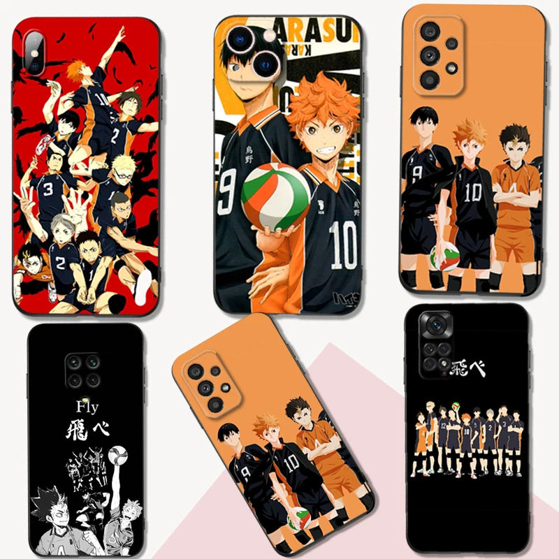 Caso Di Tpu Nero Per Motorola Moto G31 G40 Fusion G41 G50 G55 Edge30 G10 G20 G30 G100 5G G22 Copertura Pallavolo Haikyuu Anime