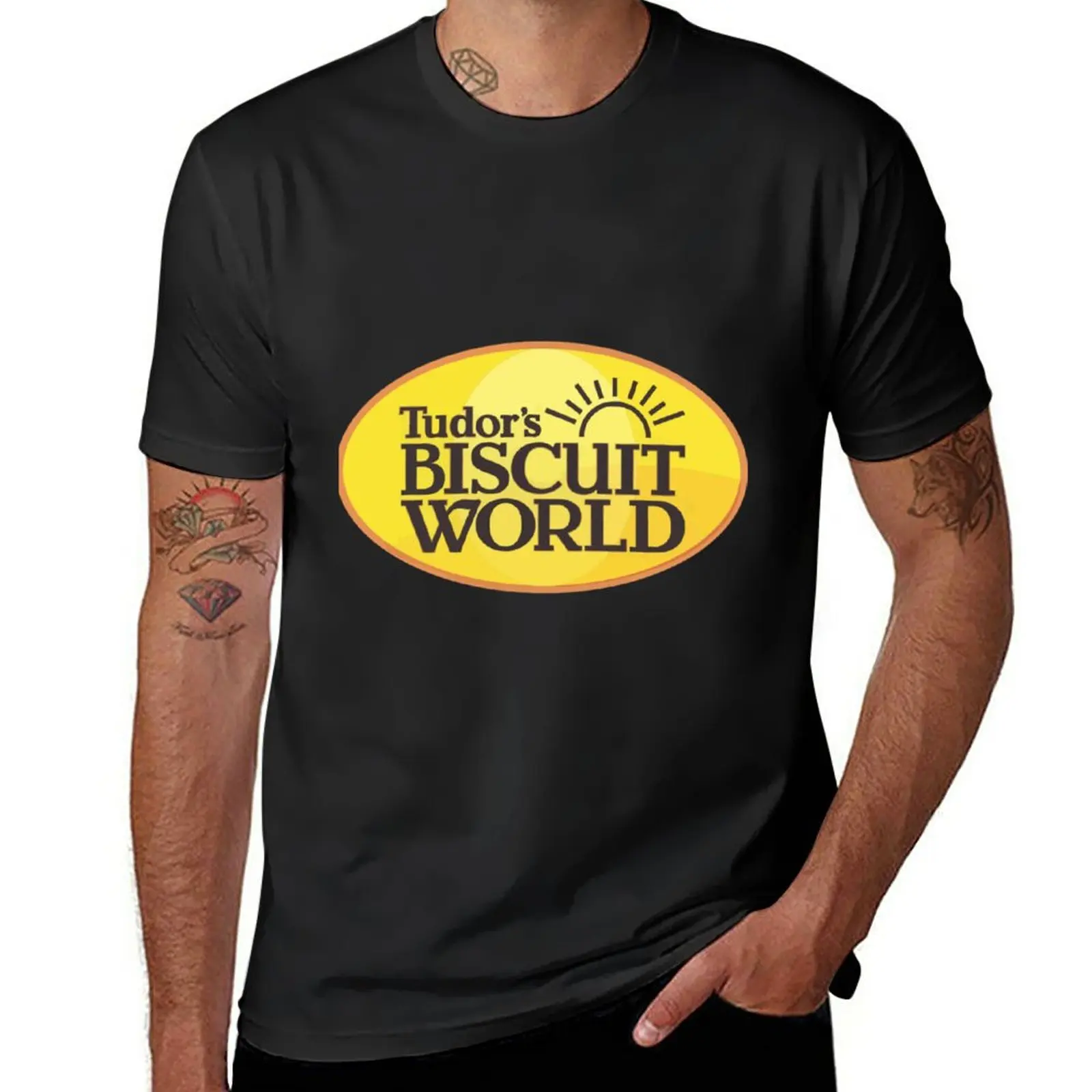 Nuovo Resto Tudor & X27;S Biscuit World Essential. T-Shirt Top Maglietta Nera Magliette Carine Magliette Taglie Forti Maglietta Da Uomo