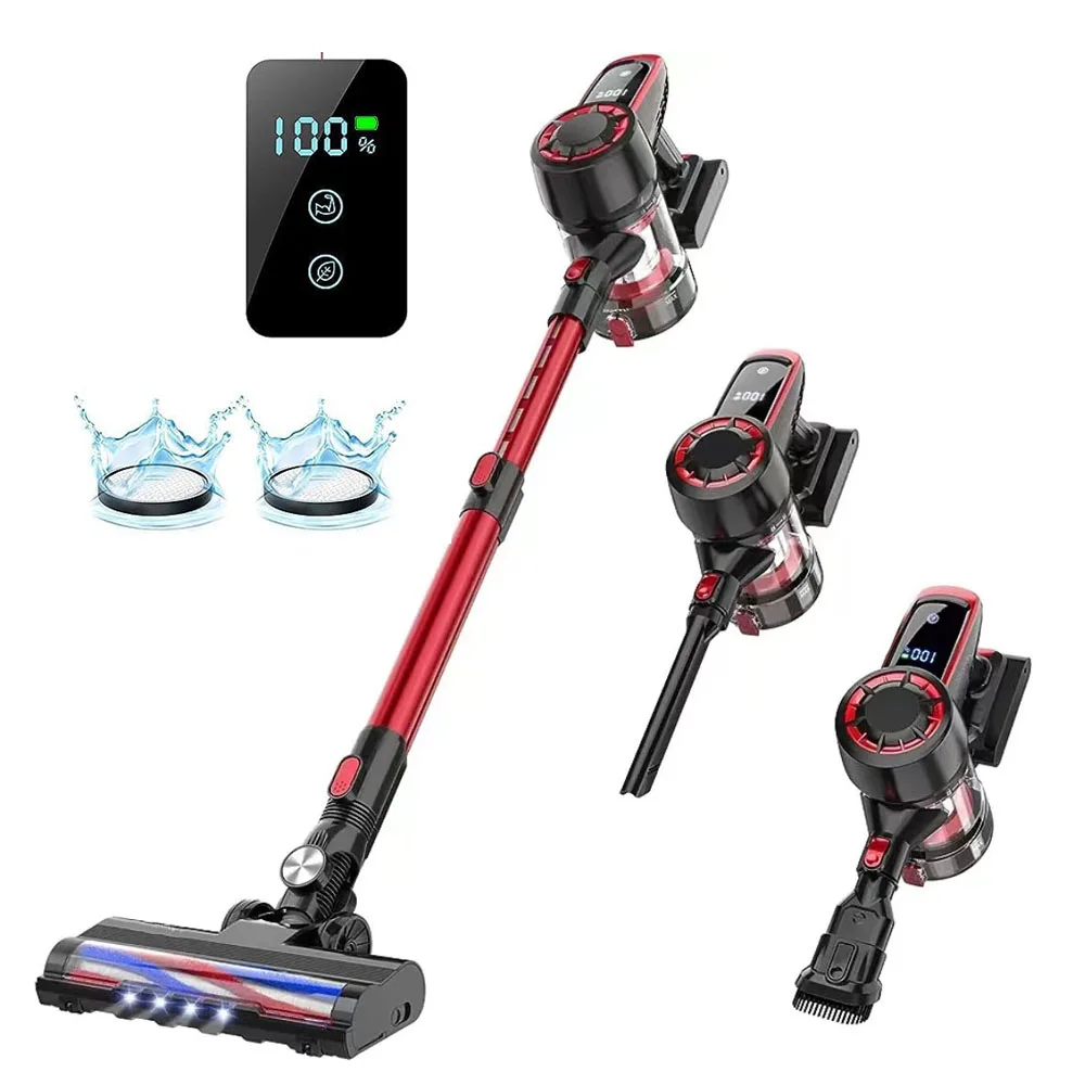 Aspirapolvere Senza Fili Aspirapolvere 30Kpa Potente Aspirazione 400W Aspirapolvere Portatile Leggero Con Display A Led Pavimento In Legno Duro Auto