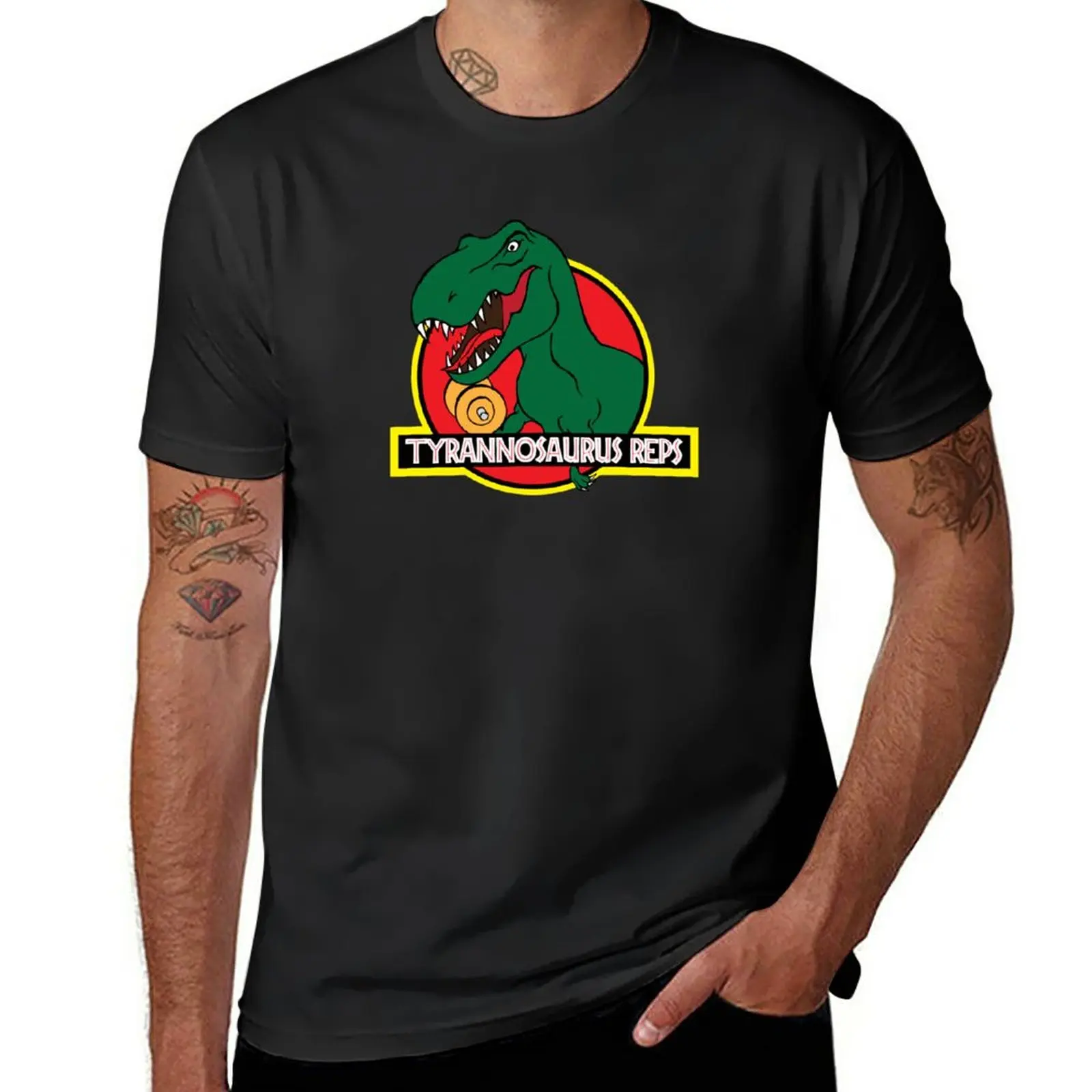 Tyrannosaurus Reps T-Shirt Sweat Boys Whites Summer Clothes Customs Clothes For Men