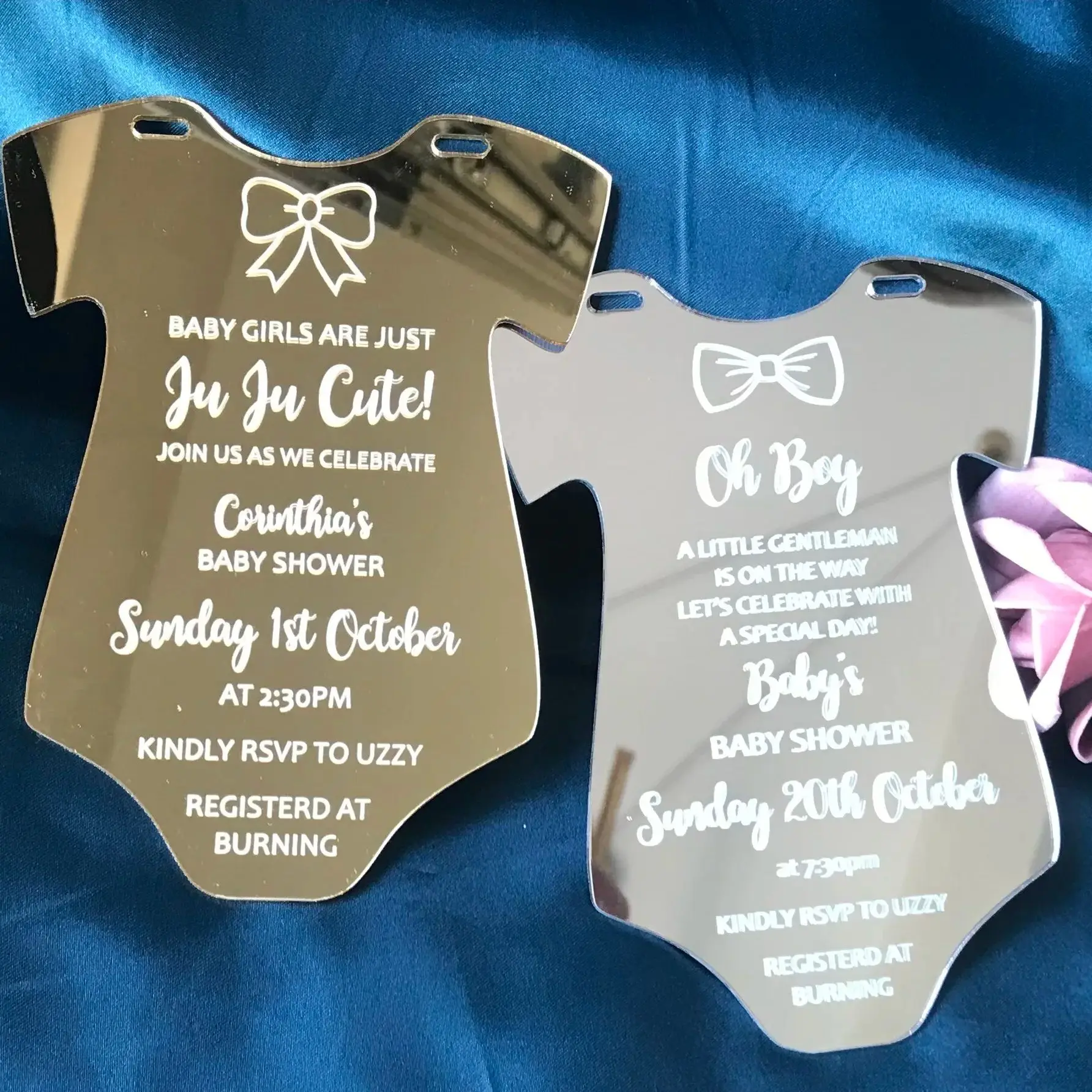 Invito Personalizzato Per L'Anniversario D'Argento E Dell'Oro, Invito Per Baby Shower, Invito Per Il Compleanno In Argento, Quinceanera, Invito Per Il