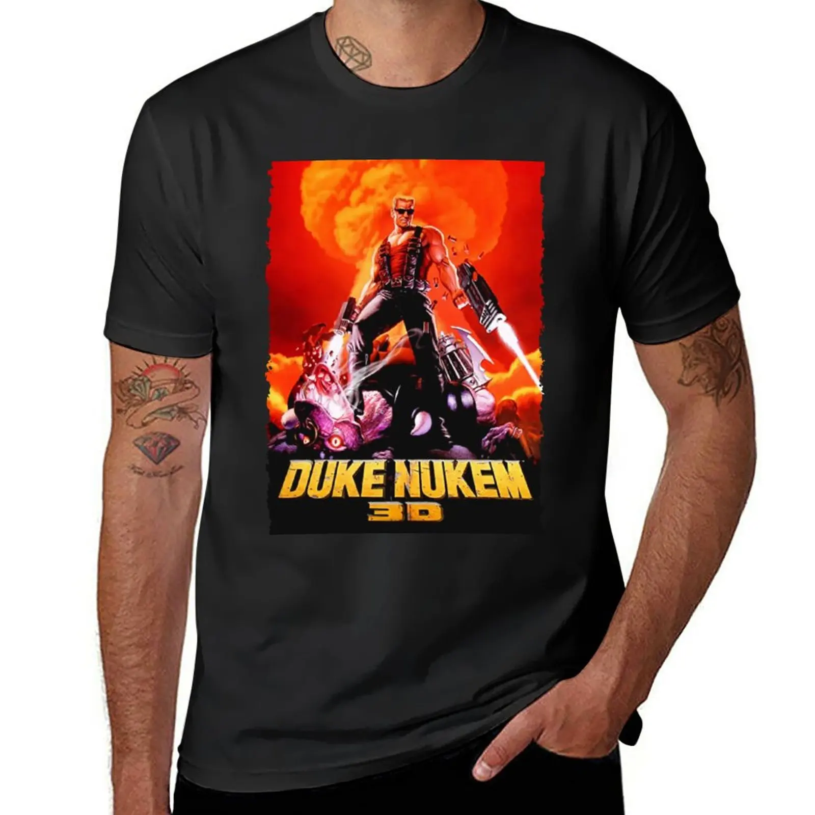 New Duke Nukem T-Shirt Anime Clothes T-Shirt Oversize T-Shirt Uomo T-Shirt Per Uomo Graphic