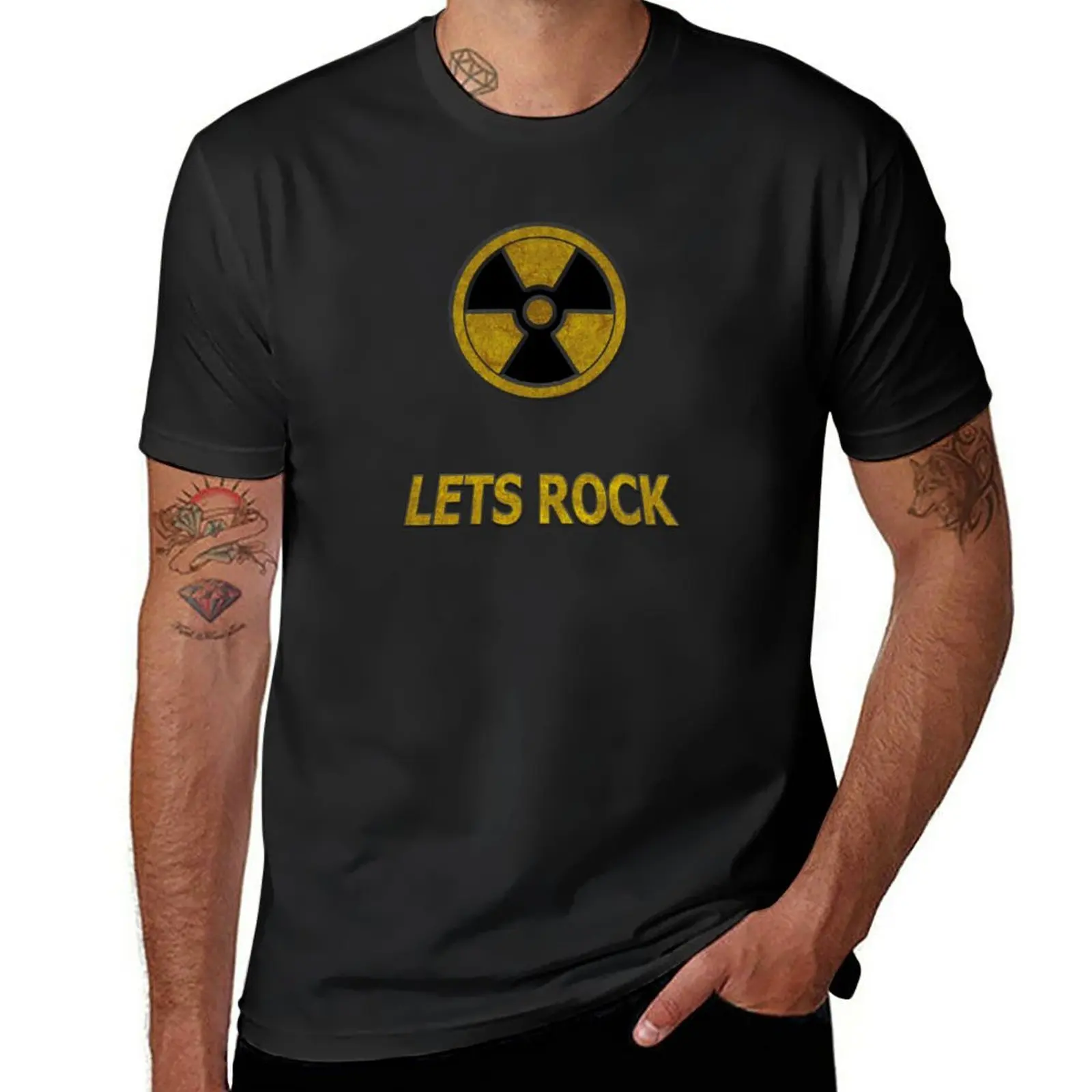 New Duke Nukem - Lets Rock T-Shirt Graphic T Shirt Summer Top Magliette Grandi E Alte Per Uomo