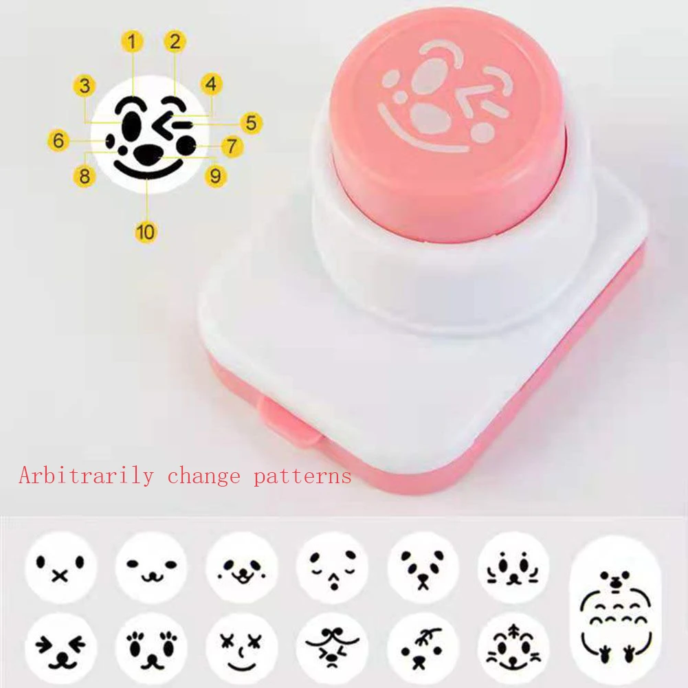 Viso Sorridente Sushi Tool Maker Stampo Cartoon Laver Alghe Nori Cutter Onigiri Punch Stamp Kit Pasto Per Bambini Fai Da Te Accessorio Bento Decor