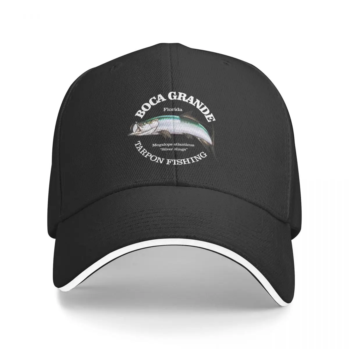 Boca Grande Tarpon Fishing (Fsh) Berretto Da Baseball Golf Cappello Di Grandi Dimensioni Eleganti Cappelli Da Donna Da Uomo