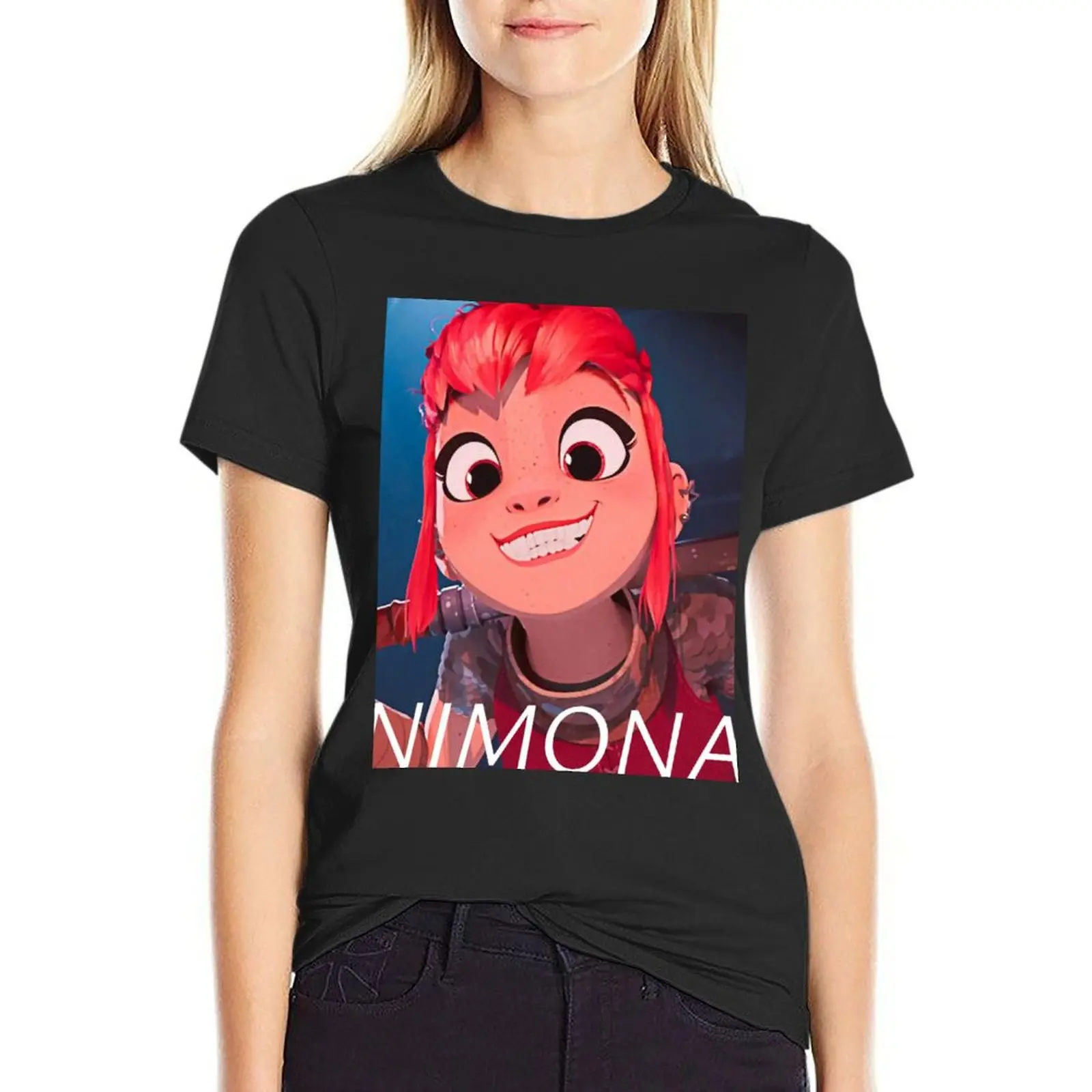 Maglietta Grafica Nimona Vestiti Anime Vestiti Vintage Magliette Carine Per Le Donne Vestibilità Ampia