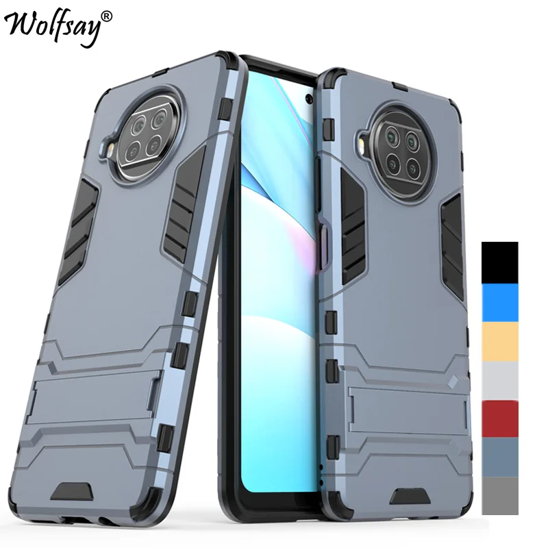 Per Cover Xiaomi Mi 10T Lite 5G Custodia Hybrid Stand Custodia Protettiva Antiurto In Silicone Per Mi 10T Lite Cover Per Xiaomi Mi 10T Lite 5G