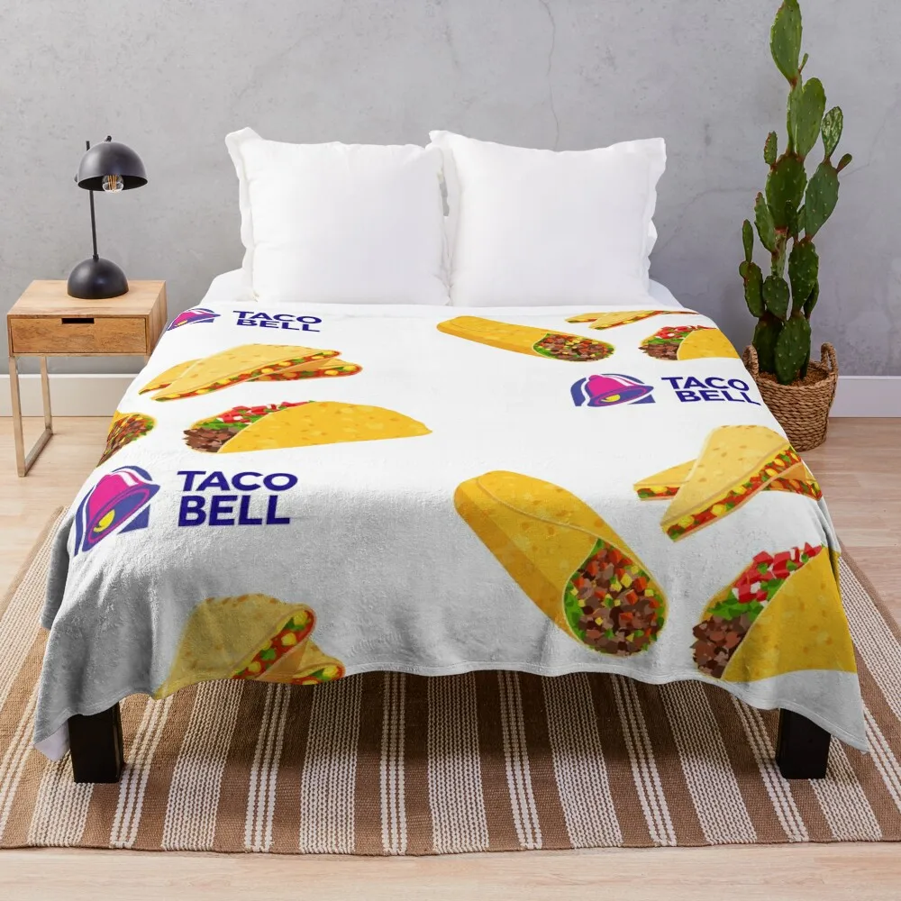Taco Bell Taco Burrito Quesadilla Essential Throw Coperta Divano Decorativo Per Bambini Per Coperte Per Bambini