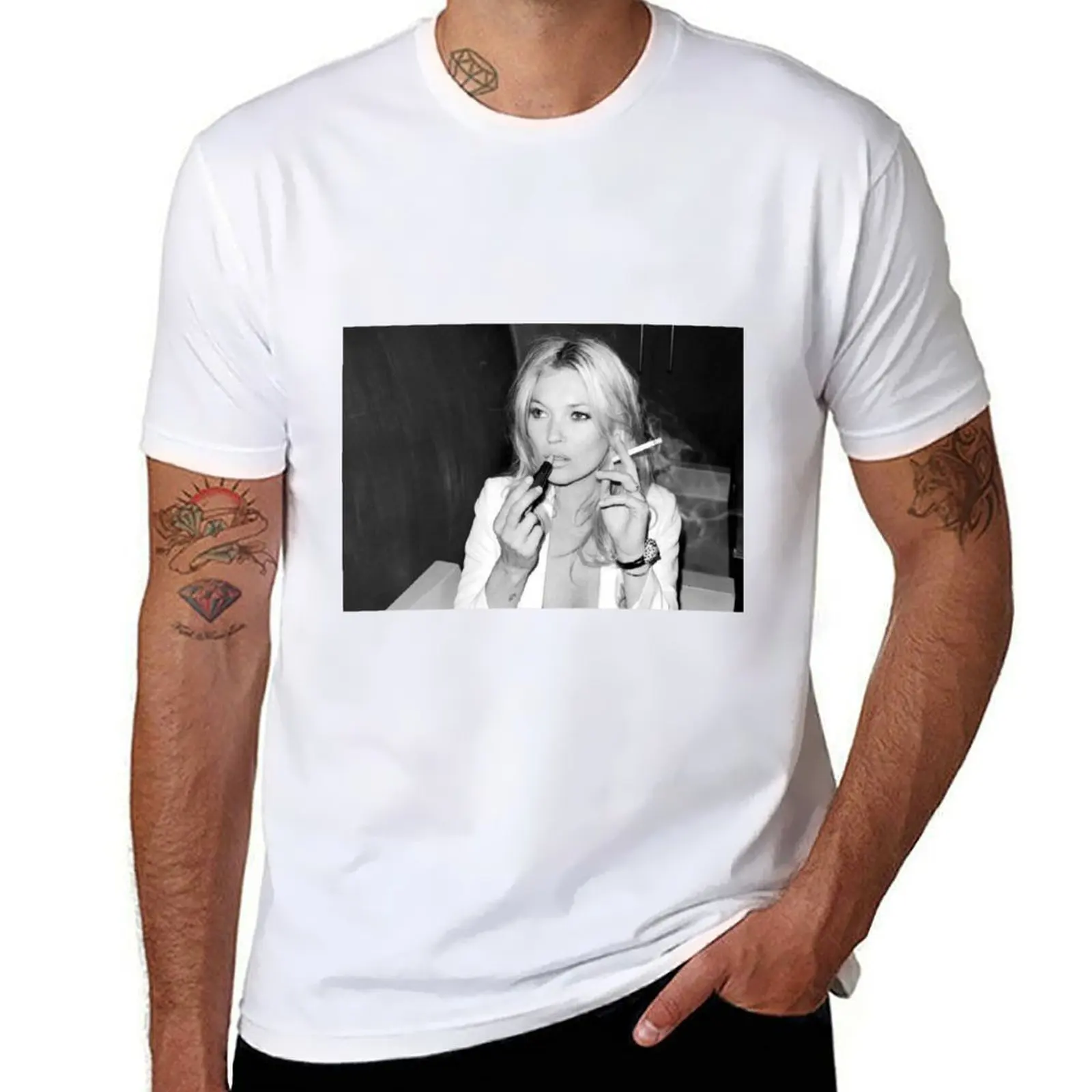 Fumatori Kate Moss Retro T-Shirt Summer Top Animal Prinfor Boys Shirts Graphic Tees Kawaii Clothes Workout Shirts For Men