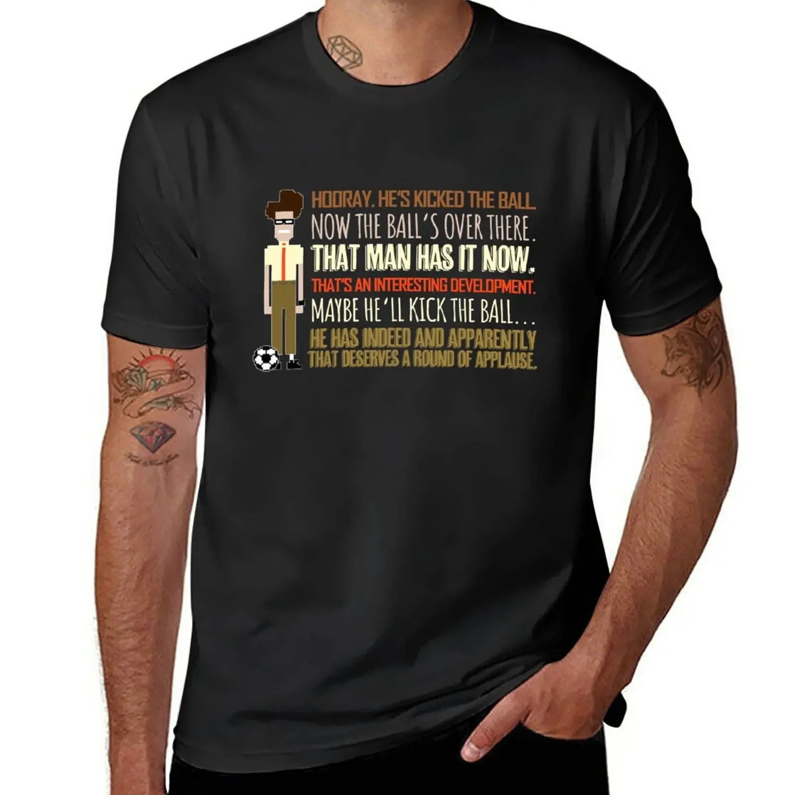 It Crowd Moss Dislikes Football T-Shirt Customizeds Plain Mens T-Shirt In Cotone