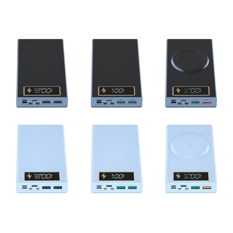 Custodia Fai-Da-Te Con Ricarica Rapida Da 22,5 Ricarica Wireless Da 15 Scatola Portabatterie 6X18650 Schermo