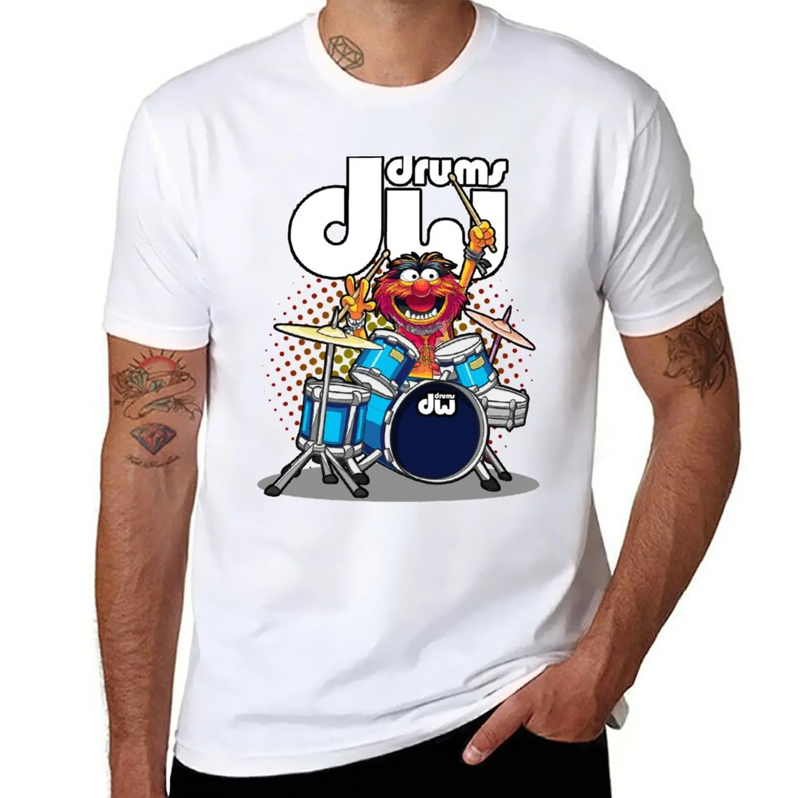 New Animal Batterist Dw Drums T-Shirt T-Shirt Ad Asciugatura Rapida Magliette Personalizzate Progetta Le Tue Magliette Slim Fit Per Uomo