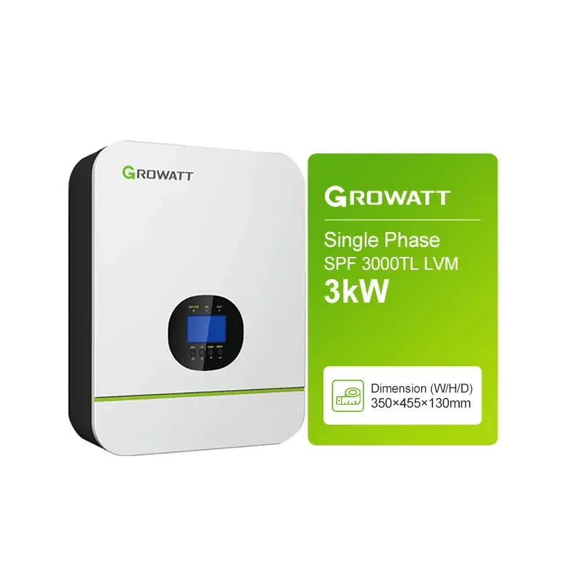 Growatt Spf 3000Tl Lvm Inversor De Onda Senoidal Pura 3Kw Monofase Off Grid 24V 48V Wechselrichter