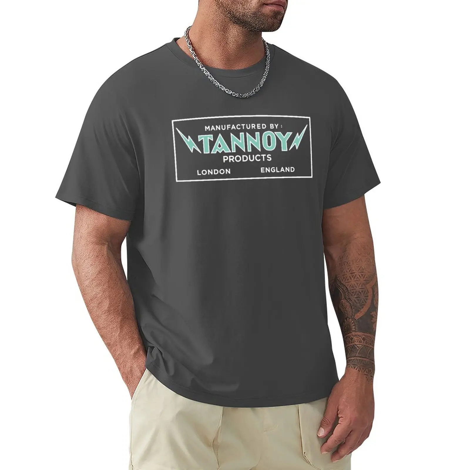Altoparlanti Tannoy Logo Vintage (Inchiostro Nero) T-Shirt Ragazzi Magliette Bianche Magliette Pesanti Magliette Grafiche Da Uomo Divertenti