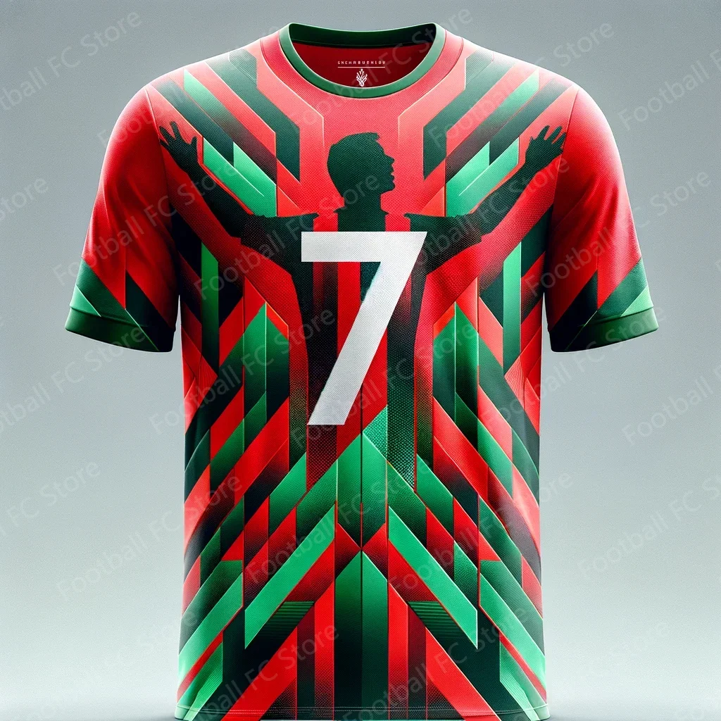2024 Nuova Estate 23/24 Portogallo Ronaldo 7 Calcio 3D Stampato Jersey Training Jersey Bambini Prescott 4 Uniforme Da Calcio Per Adu