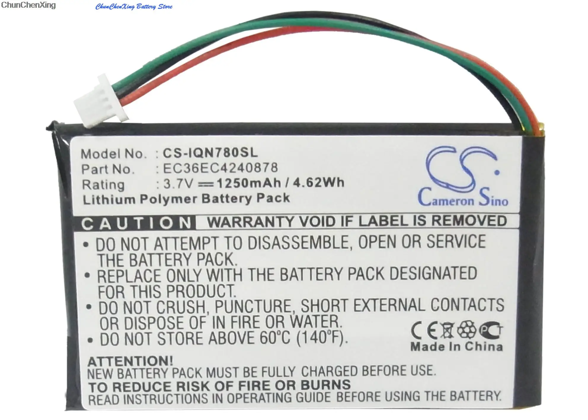 Batteria Da 1250Mah Per Garmin Nuvi 780, 780T, 785, 785T