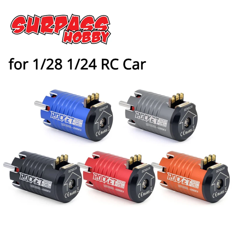 Surpass Hobby Rocket Mini 1525 Sensored Brushless Motor 13.5T 17.5T Per 1/28 1/24 Rc Car Kyosho Mr03 Pro Mini-Z Mosquito Cars