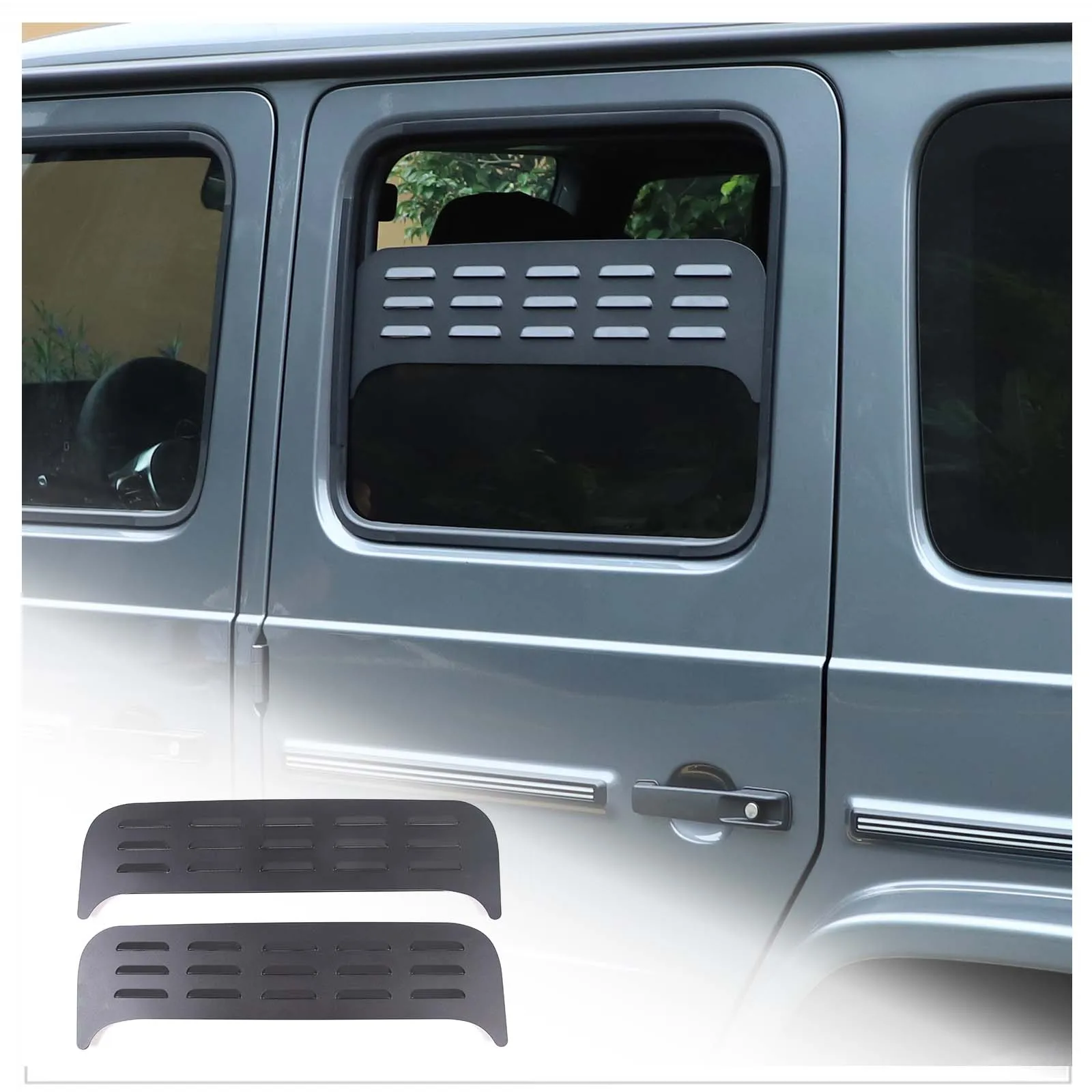 Per Mercedes-Benz Classe G W464 2019-2023 Alluminio Nero Porta Posteriore Auto Prese D'Aria Ventilazione Persiane Copertura Trim Accessori Auto