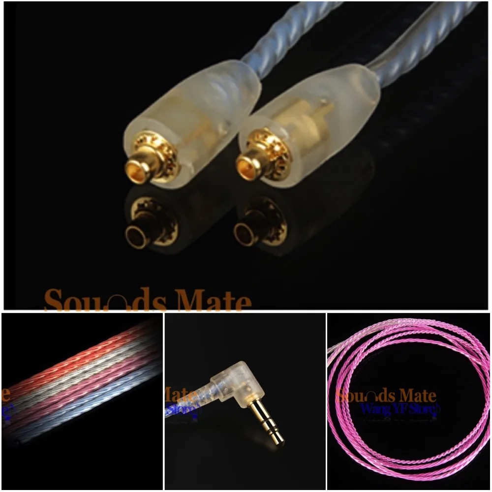 Argento Placcato 6N Ofc Hifi Cavo Per Ultimate Ears Ue 900 900 S In Ear 4 Colori Selezionare
