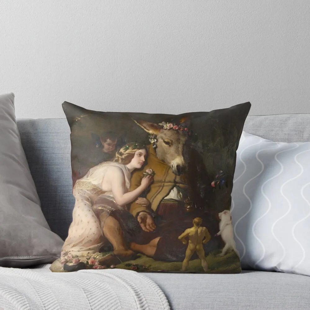 Scena Da Un Sogno Di Titania E Fondo Di Una Notte Di Mezza Estate Di Edwin Henry Landseer (1848) Cuscino Da Tiro