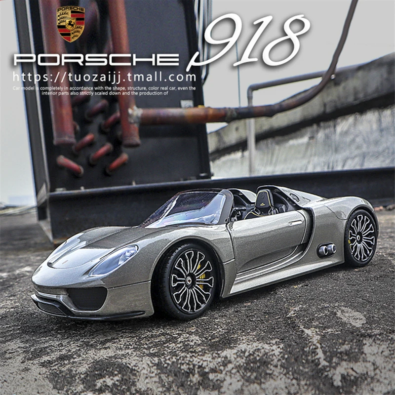 Welly 1:24 Porsche 918 Spyder Lega Sport Car Model Diecast Metal Toy Racing Car Model High Simulation Collection Gift