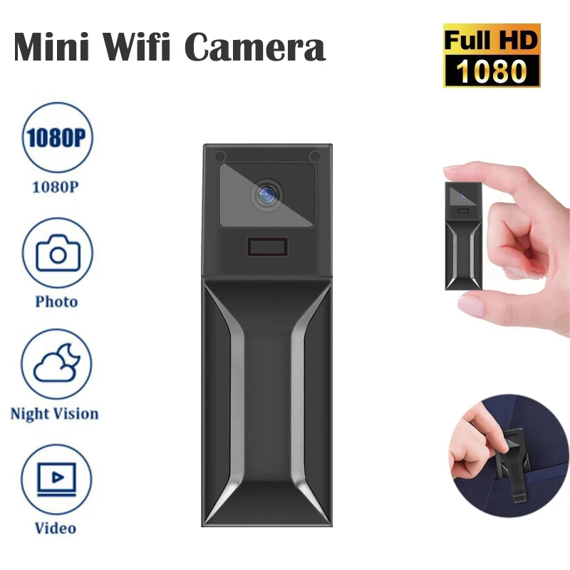 Mini Camera 1080P Hd Ip Usb Wifi Night Vision With Back Clip Mobile Phone Video Recording Smart Home Small Camcorder