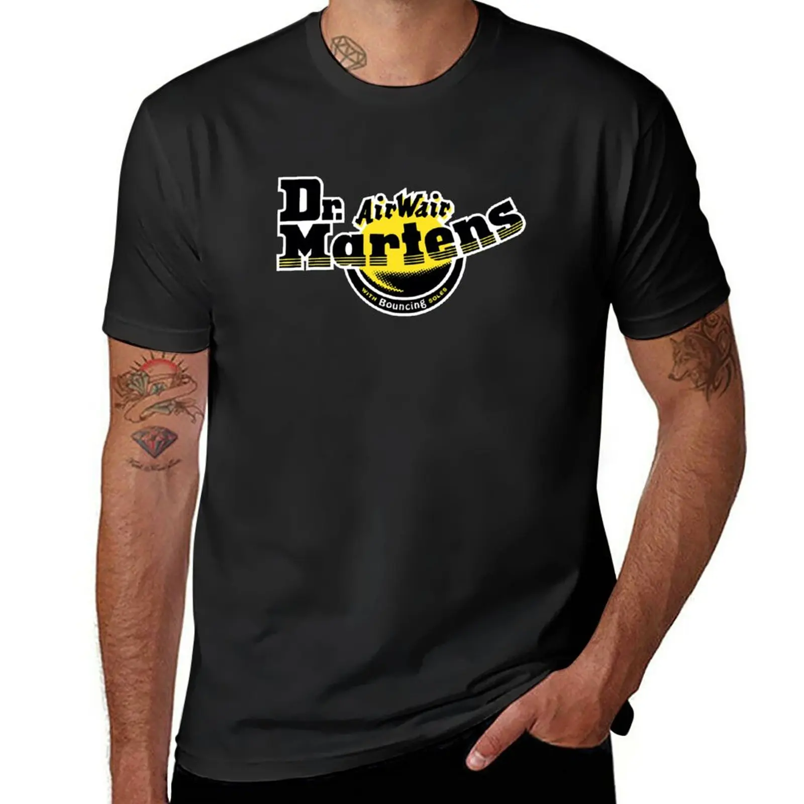 New Dr. Marten Logo T-Shirt Ad Asciugatura Rapida T-Shirt Manica Corta T-Shirt Pesanti T-Shirt Per Ragazzi T-Shirt Per Uomo Cotone