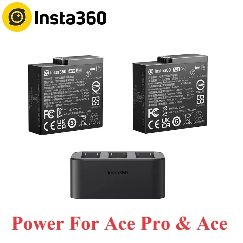 Insta360 Ace Pro \ Ace Battery And Fast Charging Hub For Insta 360 Ace Pro Power Charger Hub Original Accessories