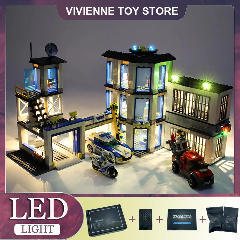 Kit Luci A Led Per Stazione Di Polizia Lego 60141 Mattoncini Tecnici Giocattolo In Mattoni (Solo Luce A Led, Senza Modello Di Blocchi)