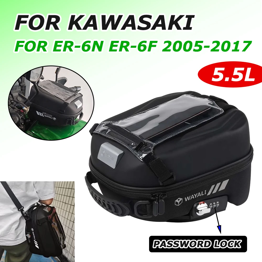 Borsa Serbatoio Moto Per Kawasaki Er-6N Er-6F Er6N Er6F Er6 N Er6 F 2015 2016 2017 Bagagli Tanklock Racing Zaino Accessori